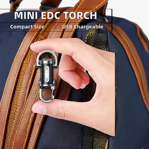 Xách tay 300lumen có thể sạc lại EDC Keychain Torch USB sạc ABS cơ thể dẫn bóng đèn IP65 bên ánh sáng túi sử dụng đèn pin - Product Image 4