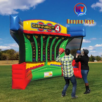 Jeux de Carnaval Gonflables : Connect 4 en Ligne, Panier de Basket Gonflable, Jeu de Tir sur Cible