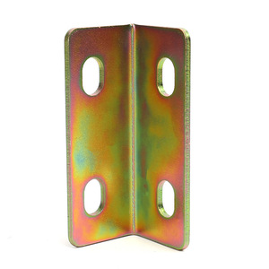 Soporte de esquina en forma de L de hierro con 4 orificios, conectores de herrajes duraderos para muebles, para soporte de marco de cama - Product Image 3