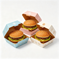Boîte à repas jetable en papier kraft personnalisée 100 % biodégradable avec couvercle à fenêtre pour plats à emporter