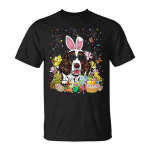 T-shirt haut de gamme English Springer Spaniel Bunny Ears Easter Basket Stuffers - Product Image 1