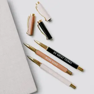 Promocional você tem esta caneta presente com design completo rolamento impressão personalizada nome do logotipo da marca