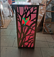 Table de cocktail led en verre trempé pour fête en boîte de nuit
