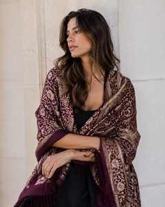 Soft Warm Breathable Comfortable Elegant Durable Embroidered Viscose <b>Shawl</b> Digital Print Long Fringe Traditional Winter Scarf - Product Image 4