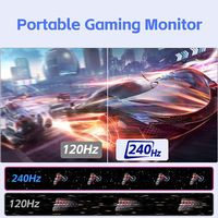 Moniteur de jeu portable Eimio 240Hz IPS Type-C Plug & Play 2.5K, écran étendu 16 pouces, moniteur portable, extension d'écran d'ordinateur portable OEM