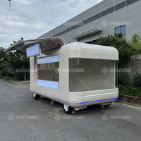 Remorque de restauration rapide mobile multifonctionnelle en aluminium et acier inoxydable, garantie 1 an, résistante à la rouille, pour la restauration rapide