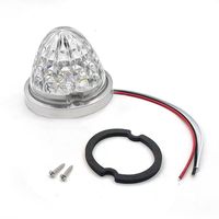 Vente en gros de feux de signalisation à LED multicolores de 3 pouces, 16 LED, avec cadre chromé, 12V/24V, 3000 lumens, pour remplacement sur camions et remorques