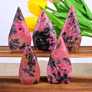 Oferta Especial: Rodonita Natural en Forma de Llama, Tallada y Pulida, Bloque y Cubo de Cristal, Mosaico Ecológico Curativo para Decoración del Hogar - Product Image 4