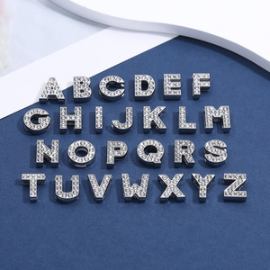 Abalorios de Letras de la A a la Z DIY con Cristales para Llaveros, Abalorios de Números del 0 al 9 de 8.5MM de Ancho con Pedrería para Cinturones y Cadenas de Teléfono Móvil DIY - Product Image 2
