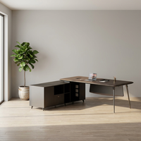 Chaise de bureau de direction et ensemble de bureau modulaire, mobilier de bureau moderne en bois durable pour immeuble de bureaux