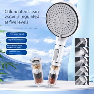 Soffione doccia a 5 funzioni con <span class=keywords><strong>filtro</strong></span> a ioni negativi, soffione doccia manuale ad alta pressione anti-<span class=keywords><strong>calcare</strong></span> che rimuove il cloro - Product Image 6