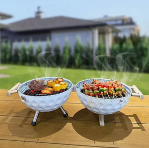 Barbacoa Esférica Portátil para Acampar al Aire Libre, Ahumador de 14 Pulgadas, Barbacoa Pequeña para Jardín - Product Image 5