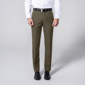 Pantalones de Traje Casuales para Hombre, Ajustados, Impermeables, Elásticos, de Tela Suave de Mezcla de Algodón, Cintura Media, Cierre de Cremallera, Venta al Por Mayor - Product Image 4