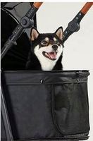 Poussette pour animaux de compagnie, échantillon gratuit, pour chiens jusqu'à 66 lbs, poignée réglable, capote 180°, 4 roues pour chiens et chats de taille moyenne/grande
