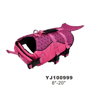 夏の水泳フローティングペットハーネスベスト防水調節可能なペット犬のライフジャケット