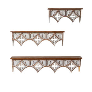 Retro <b>Wall</b> <b>Shelf</b> <b>Floating</b> Wood Display Rack For Living Room Coffee Shop Decor Large Size 80x17x18 Cm - Product Image 5