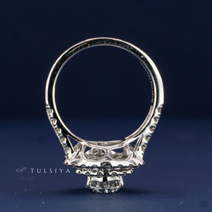 Premium Fancy Yellow Stone <b>Ring</b> for Women 14K White Gold Wide Shank with Diamond Accents Luxury Bridal Engagement Jewelry - Product Image 6