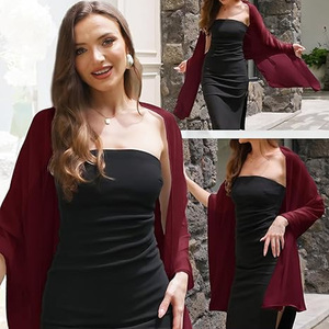 Sciarpa estiva in Chiffon di <span class=keywords><strong>Tulle</strong></span> plissettato Premium da donna all'ingrosso con rughe di seta e Comfort scialle di seta - Product Image 4