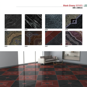 Carreaux de sol en céramique de qualité export, rectifiés et émaillés, 300x300mm, pour extérieur et salle de bain, style asiatique, provenant d'usine indienne - Product Image 3