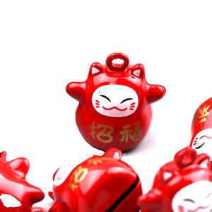 Cascabel pequeño de latón con diseño japonés para mujer, cascabeles de cascabel con diseño de fresas rojas y animales, varios colores, con diseño de dibujos animados - Product Image 3