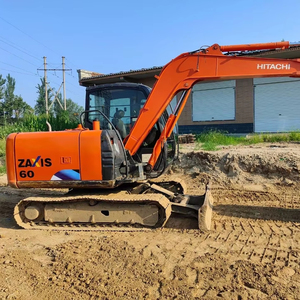 Mini-excavatrice Hitachi 60 6 tonnes d'occasion, d'origine japonaise, matériel d'occasion, Chine, poids opérationnel 5T, moteur Hitachi. - Product Image 1