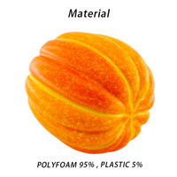 Adorno de Calabaza Artificial con Rayas Degradadas Amarillo-Naranja para Halloween, Camino de Mesa para Acción de Gracias, Decoración de Terror