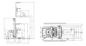 Xilin truk Forklift elektrik, pemetik pesanan tingkat tinggi 5m/7m/9m dengan angkat tinggi 1500KG kapasitas 1,5 ton - Product Image 6