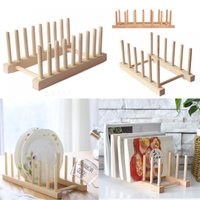 Support de vaisselle en bois de bambou, support de couvercle de casserole, organisateur d'armoire de cuisine pour bol, tasse, planche à découper et plus encore