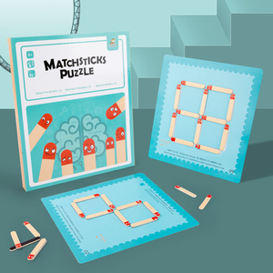 Creativo cervello in legno Matchstick Puzzle Game divertente interazione familiare per il pensiero logico e lo sviluppo delle capacità - Product Image 2
