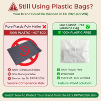 Sac en papier glassine compostable, emballage biodégradable pour vêtements, pour une marque de mode durable
