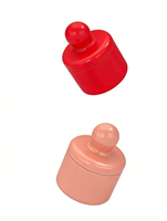 Pot de stockage hermétique bleu pour probiotiques, mini pot cosmétique rechargeable pour poudres de compléments alimentaires, avec fermeture hermétique