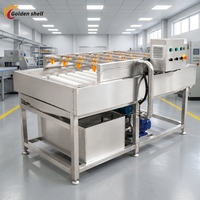 Automatische fruit- en groentereinigingsmachine van roestvrij staal, commerciële wasmachine