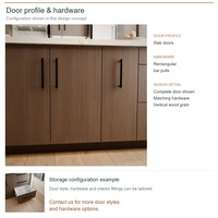 Meuble de cuisine en contreplaqué, portes en placage de bois au design contemporain, aménagement en îlot, projets de maison et rangement coulissant
