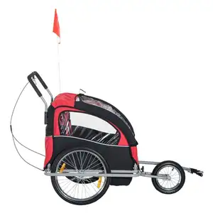амортизатор для велосипедов Suppliers-Велосипедная переноска 2 в 1, Детский велосипедный прицеп, коляска, трейлер для домашних животных