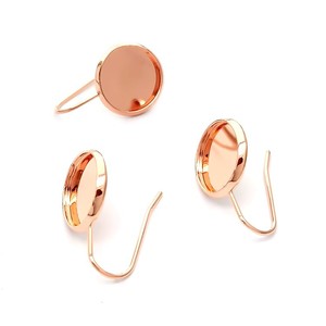 Stainless Steel Round Earring Hooks For Jewelry Making <b>Gold</b> Rose <b>Gold</b> Silver Plated Components DIY Accessories 10mm <b>Disc</b> - Product Image 4