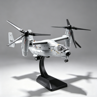 Modèle d'avion militaire à rotor inclinable V22 Osprey à l'échelle 1:72, modèle de collection statique d'avion de l'armée américaine, jouet pour les amateurs d'aviation