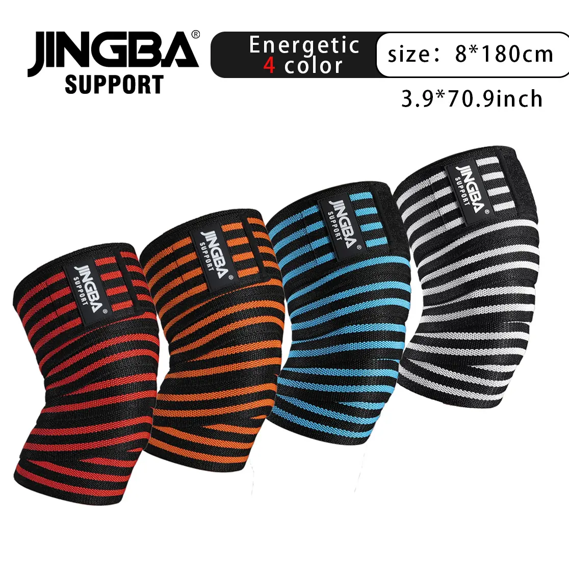 JINGBA SUPPORT 2022 8324B Deep Squat Fitness Protection Leg Workout Compression Knee Support Brace Knee Bandage