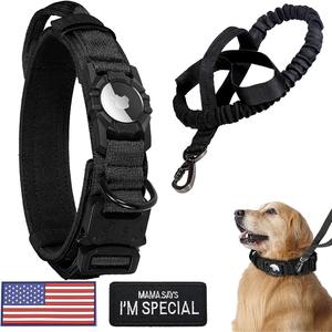Adecuado para AirTag Tracker Tactical <span class=keywords><strong>Dog</strong></span> <span class=keywords><strong>Collar</strong></span> <span class=keywords><strong>Nylon</strong></span> Tamaño ajustable Antideslizante y antiimpacto <span class=keywords><strong>Collar</strong></span> para mascotas - Product Image 6