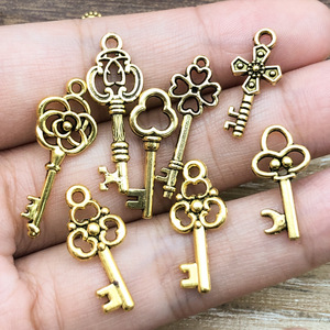 จี้รูปหัวใจกลวงโลหะผสมสีทองโบราณสำหรับทำเครื่องประดับ DIY 3 ชิ้น สไตล์เรโทรศิลปะ - Product Image 2