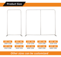 Support de bannière léger en alliage d'aluminium pour affichage, cadre de toile de fond type taie d'oreiller, support publicitaire en tissu personnalisable avec logo