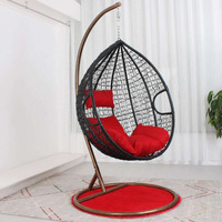Chaise suspendue en rotin PE durable, résistante aux intempéries, pour l'intérieur et l'extérieur