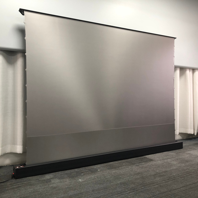 100 110 120 130 133 Inch Long Throw Fresnel  Alr Projection Screens Motorized Floor Rising Projector Screen High Gain