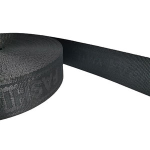 High Quality Custom Eco-friendly 50mm Jacquard Embroidered <strong>Webbing</strong> Strap Tape Recycled Polyester <strong>Nylon</strong> Flat Twill Herringbone - Product Image 2