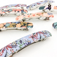Harucanyuan — Barrettes pour petites filles, avec impression UV personnalisée, Clips pour cheveux en forme de fleur, pour enfants
