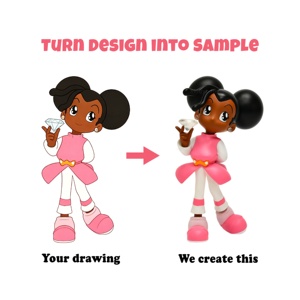 Figura Coleccionable <span class=keywords><strong>de</strong></span> <span class=keywords><strong>Anime</strong></span> <span class=keywords><strong>de</strong></span> Chica Negra Adorable, Estatua 2D a 3D, Juguetes <span class=keywords><strong>de</strong></span> Vinilo OEM/ODM en Pequeños Lotes para Decoración del Hogar - Product Image 1