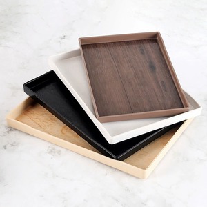 Hình chữ nhật melamine nhựa nhà hàng phục vụ tấm phục vụ khay cho khách sạn ăn nhẹ bằng gỗ Melamine Khay phục vụ - Product Image 2