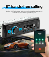Reproductor de MP3 para Coche BQCC1 DIN Estéreo Autorradio DAB 12V Receptor FM Integrado BT AUX-in SD USB Voz IA Pantalla de Luz Variable