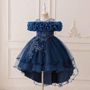 Vestido de Fiesta Festivo para Niñas con Encaje y Malla, Fabricación OEM, Vestido Personalizado para Niños, Actuación de Piano, Cumpleaños, Boda, Trajes de Fiesta - Product Image 2