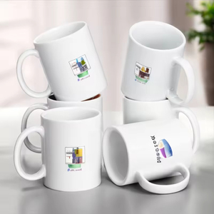 Taza de cerámica de estilo americano con diseño de endorfina ecológica de 11Oz, arcilla de grado alimenticio, capacidad de 350ml con tapa para regalos de negocios, té - Product Image 1