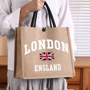 Sac à main en lin pour femmes, tendance, imprimable, logo personnalisable et lavable - Product Image 3